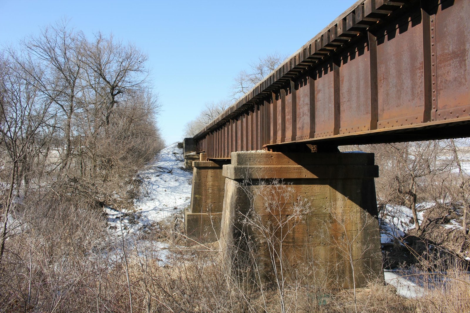 Looking west